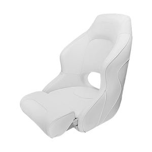 Seamander Captain Bucket Seat Boat Seat, Filp Up Boat Seat BS002WW (SC1-White/White)