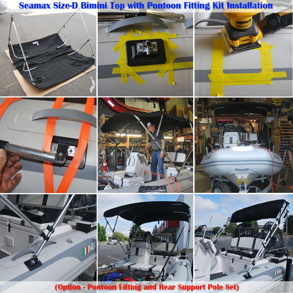 Seamax Bimini Solution for Inflatable Boat, Fiberglass Boat, and Aluminum Boat - Seamax Marine