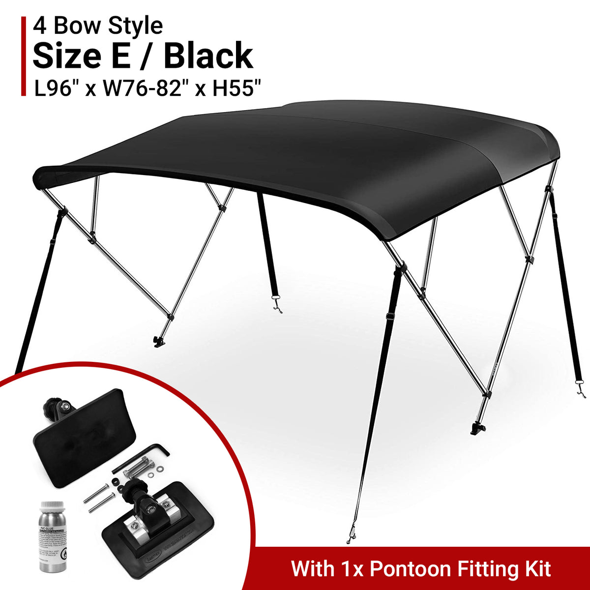 Seamax Bimini Solution for Sport Inflatable Boats (PVC and Hypalon) with Suitable Options