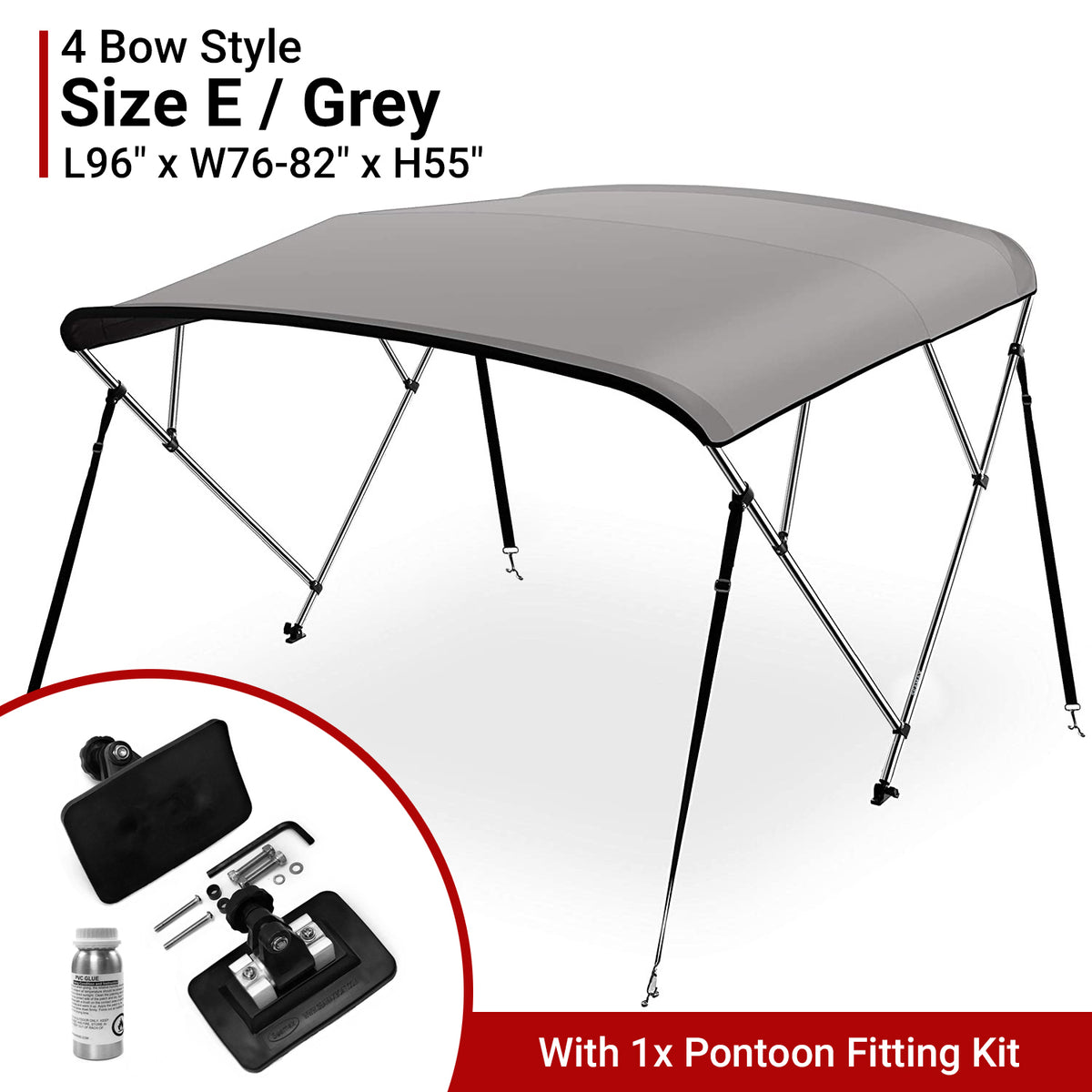 Seamax Bimini Solution for Sport Inflatable Boats (PVC and Hypalon) with Suitable Options