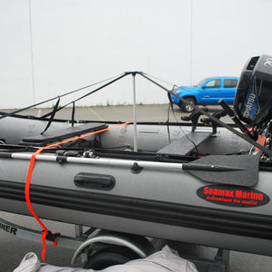 Boat Cover Support Pole System, Telescopic Pole with 4 Tie Down Straps - Seamax Marine