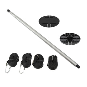 Boat Cover Support Pole System, Telescopic Pole with 4 Tie Down Straps -  Seamax Marine