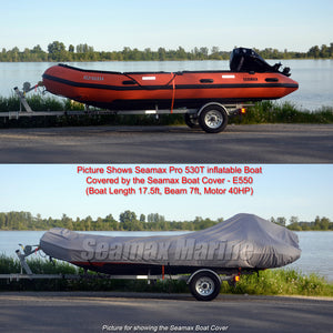 Inflatable Boat Cover, A Series for Beam 4.3 - 4.6 FT, 3 Sizes fit Length 6.9 - 8.7 FT - Seamax Marine