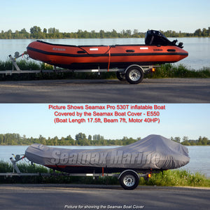 Inflatable Boat Cover, C Series for Beam 5.3-5.7ft, 5 Sizes fit Length 9.9-13.8ft - Seamax Marine
