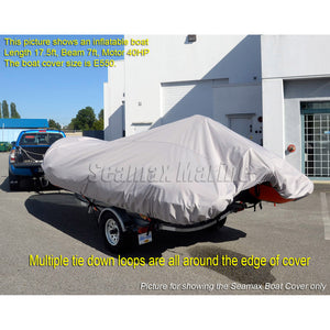 Inflatable Boat Cover, A Series for Beam 4.3 - 4.6 FT, 3 Sizes fit Length 6.9 - 8.7 FT - Seamax Marine