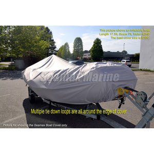 Inflatable Boat Cover, E Series for Beam 6.6-7.4ft, 4 Sizes fit 15-20ft boat - Seamax Marine