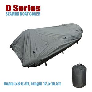 Inflatable Boat Cover, D Series for Beam 5.8-6.4ft, 5 Sizes fit 12.2-16.5ft - Seamax Marine