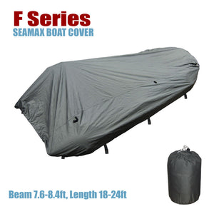 Inflatable Boat Cover, F Series for Beam 7.6 - 8.4 FT, 4 Sizes fit 18 - 24 FT boat - Seamax Marine