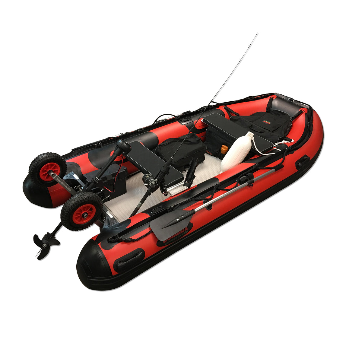 Seamax Recreational 12.5 Feet Inflatable Boat, Max 6 Passengers and 25HP Rated