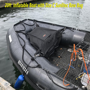 Seamax Sunlitec Front Accessory Storage Bow Bag for Inflatable Boat, with Reflective Line - Seamax Marine