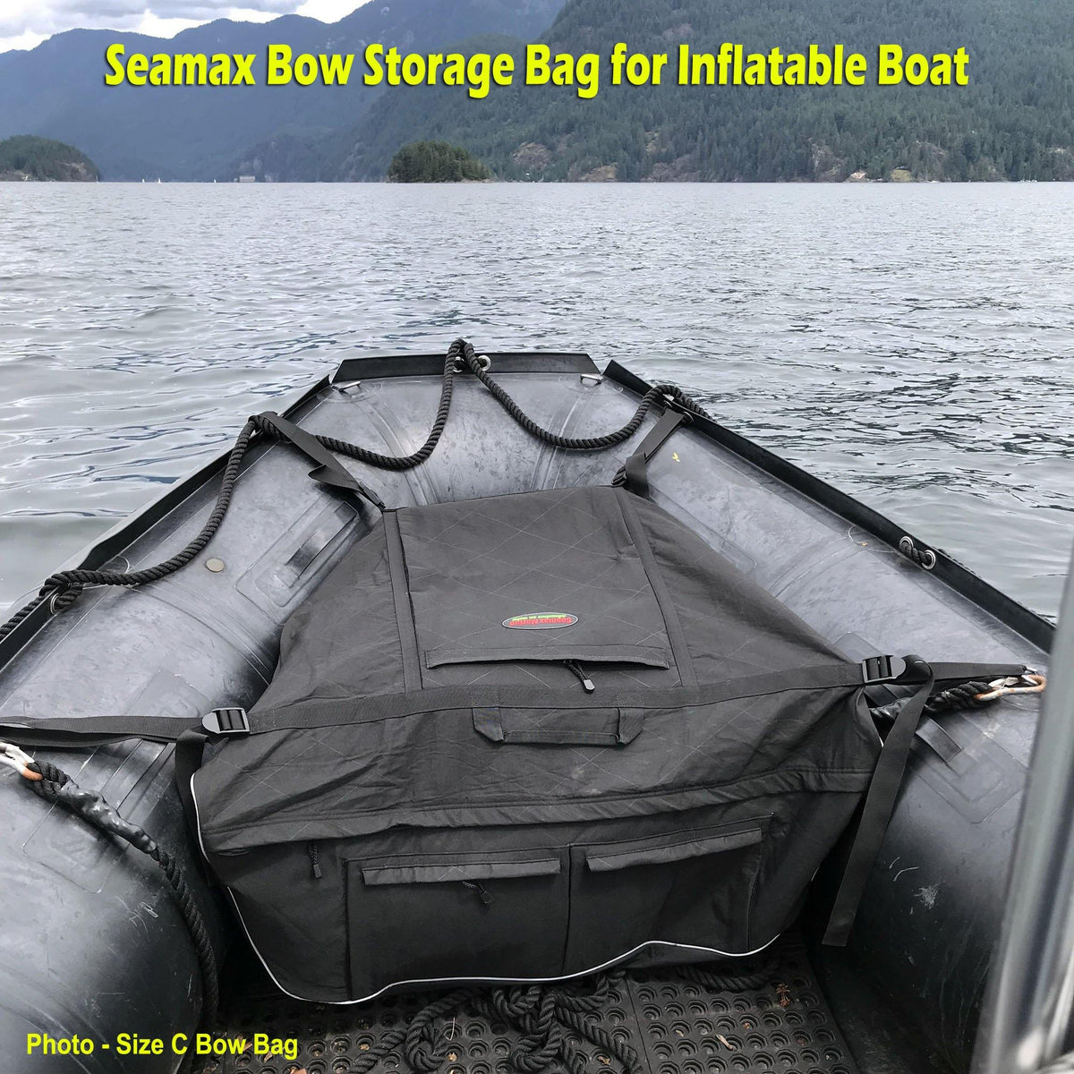 Seamax Sunlitec Front Accessory Storage Bow Bag for Inflatable Boat, with Reflective Line - Seamax Marine