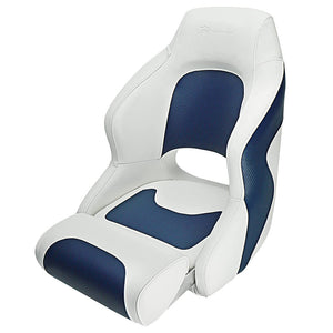 Seamander Captain Bucket Seat,Sport Flip Up Seat BS002WB (White/Blue)