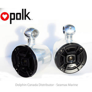 Pair of Dolphin 5.25in Anodized Pod Polk DB522 300 Watt Marine Speaker Installed