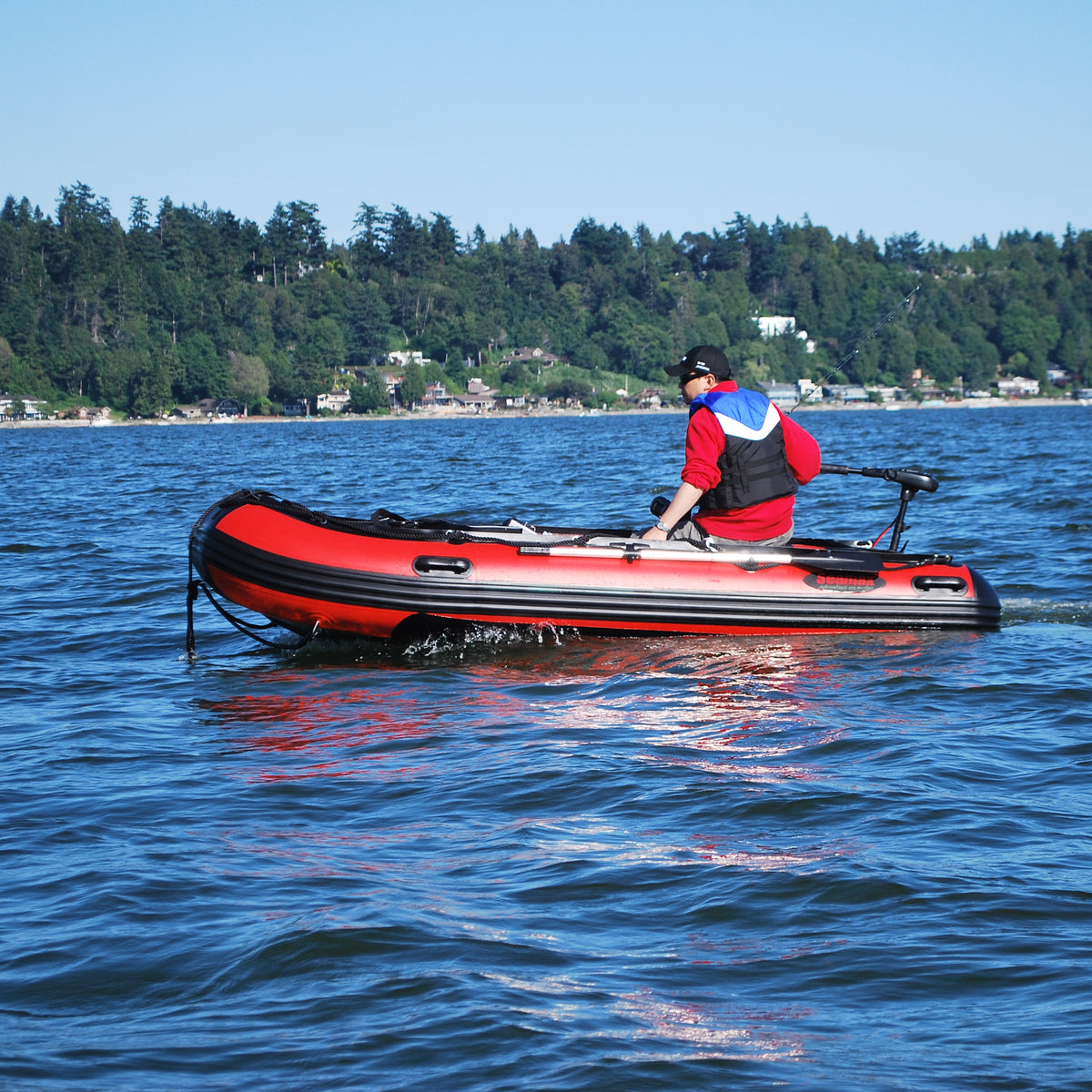 Seamax Recreational 12.5 Feet Inflatable Boat, Max 6 Passengers and 25HP Rated