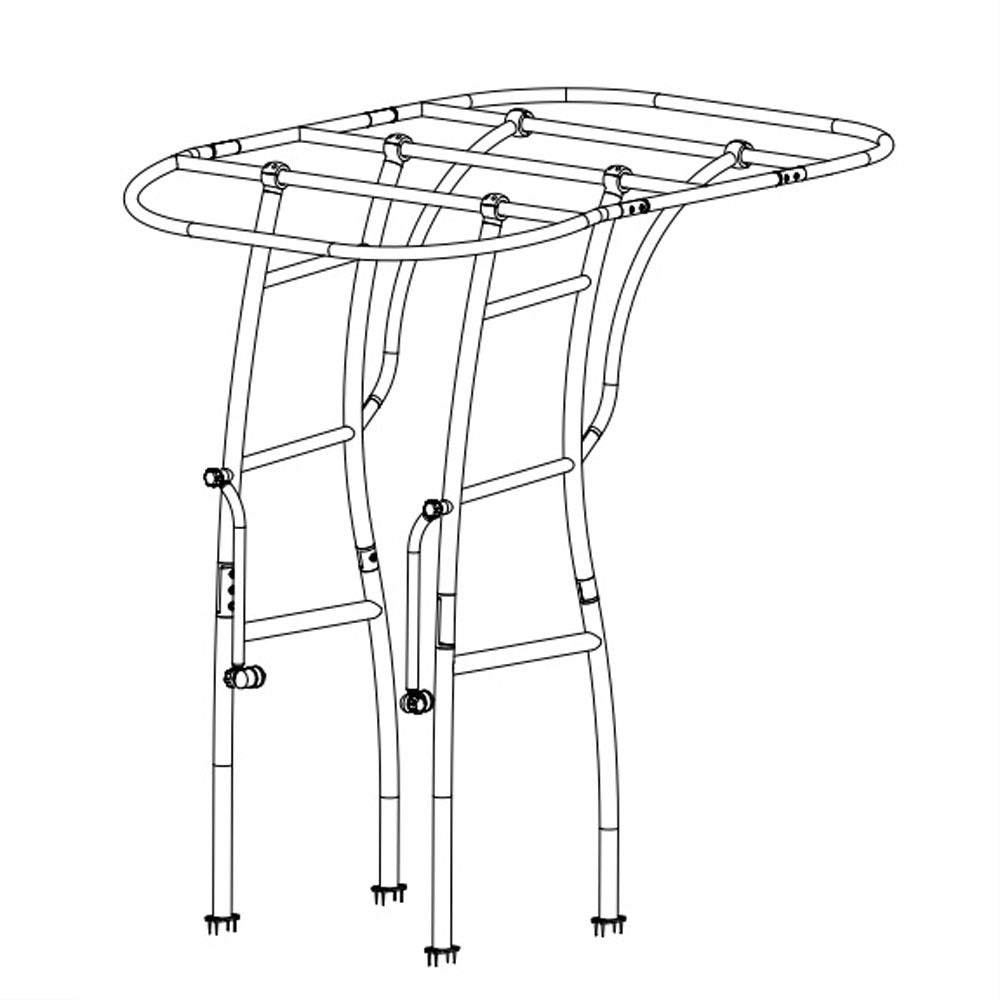 Dolphin Pro3 Extreme Heavy  Duty T top Anodised Frame Black Canopy