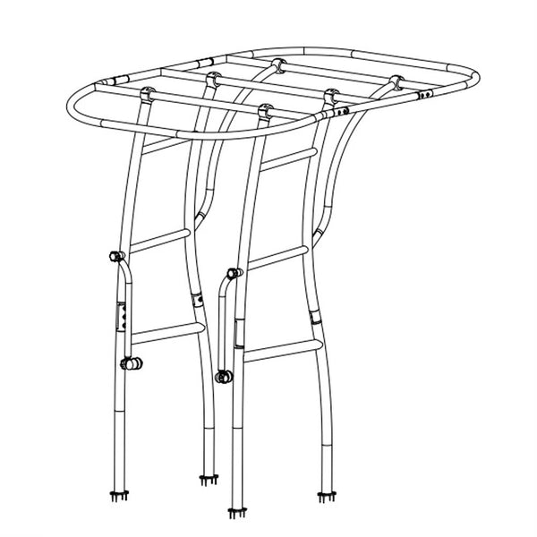 Dolphin Pro3 Extreme Heavy Duty T top Anodised Frame Black Canopy