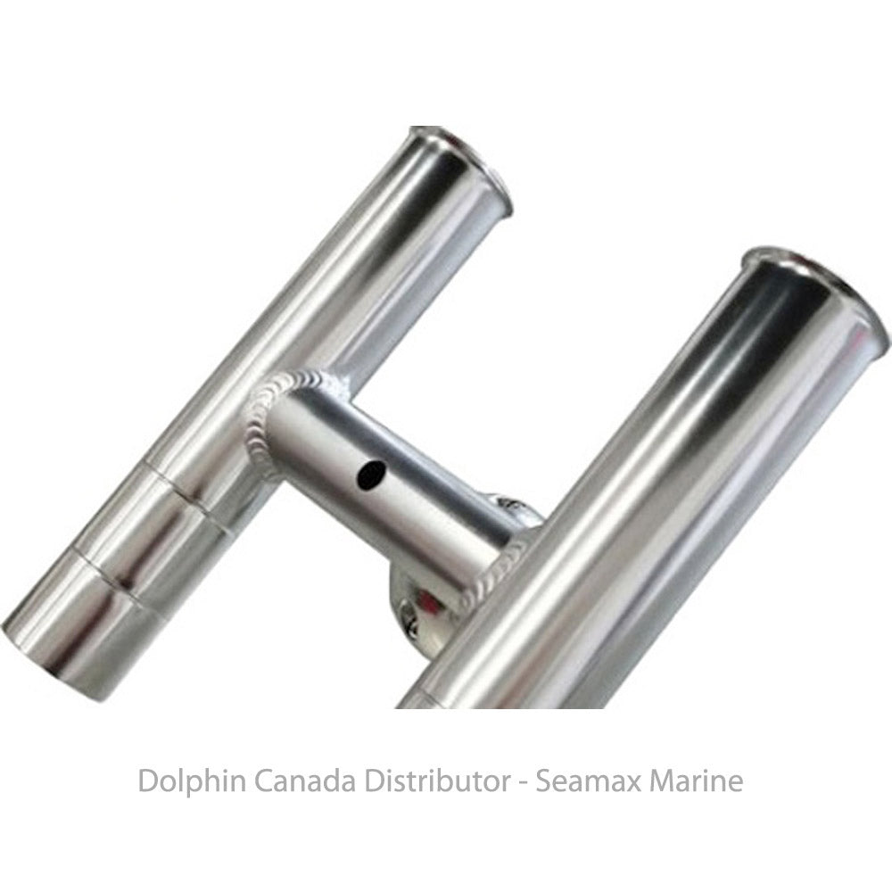 Dolphin Twin Rod Holder - Anodised - Seamax Marine