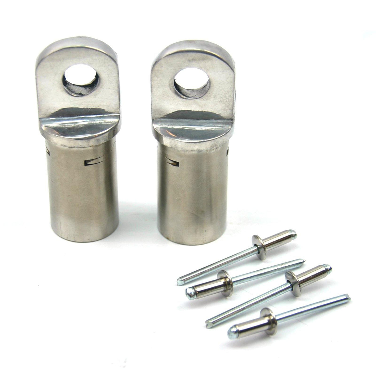 Bimini: Eye End Inner Cap for 1&quot; Pole, 360 Degree Turning Hole, Stainless Steel - Seamax Marine