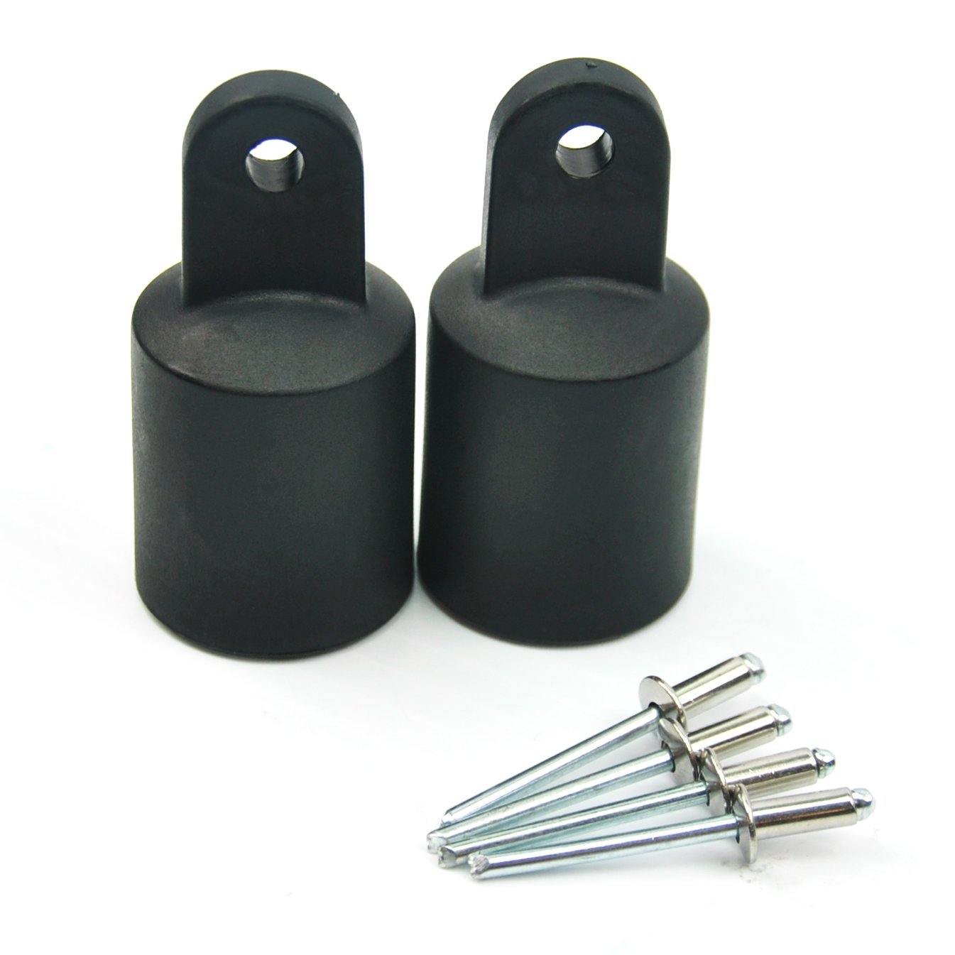 2 Terminali Per Tubo Bimini In Acciaio Inox 316, 19mm (3/4″) Per Nautica E Tende Da Sole