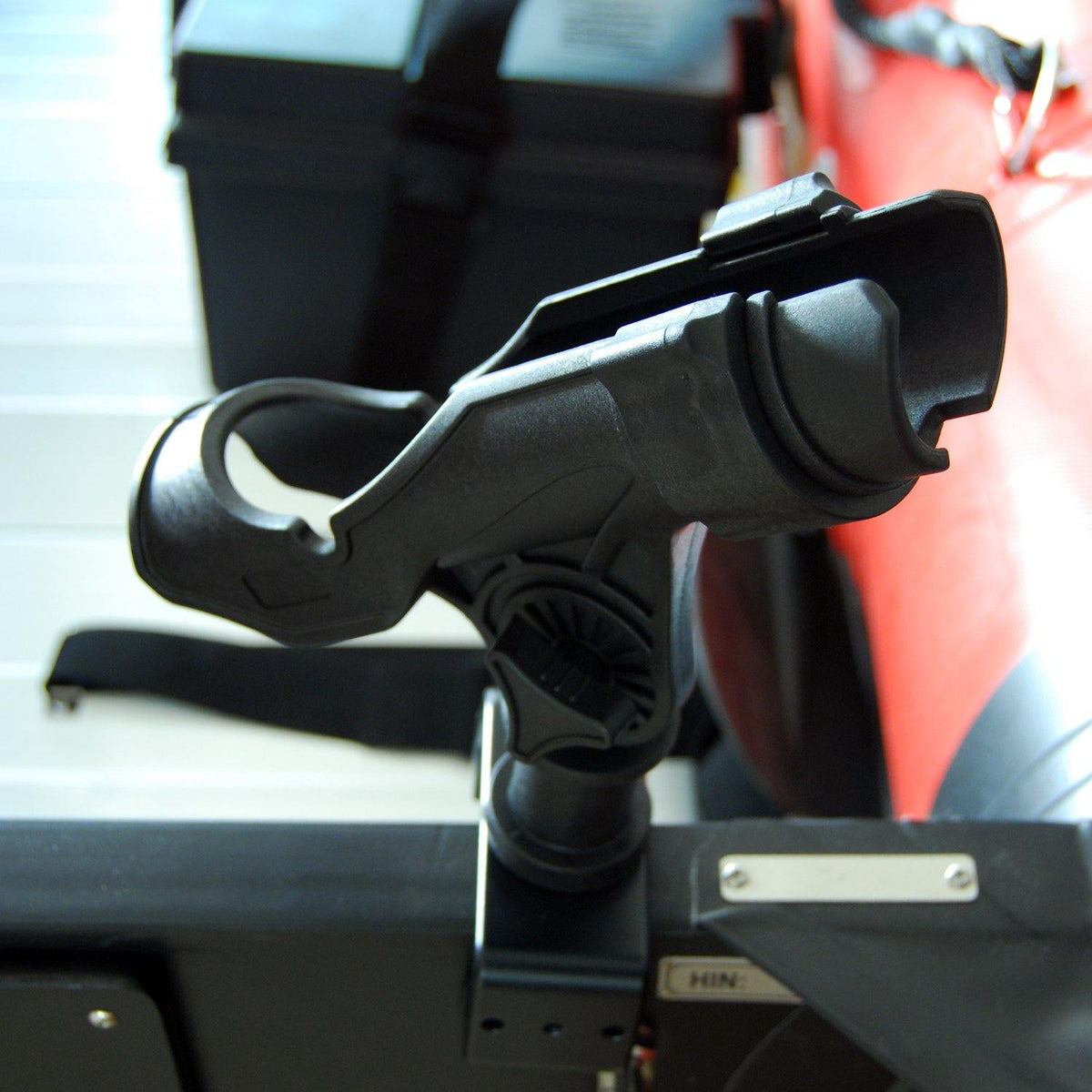 Fishing Rod Holder: Transom Mounting All Angle Nylon Holder with Aluminum 2-1/2&quot; Clamp - Seamax Marine