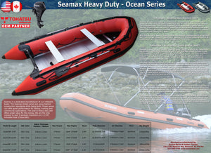 Seamax Ocean320 10.5 Feet Heavy Duty Inflatable Boat, Max 4 Passengers and 15HP Rated - Seamax Marine