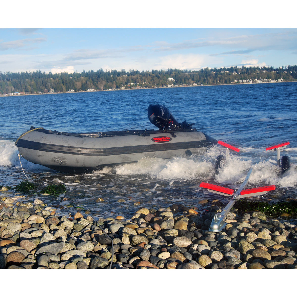 Portable Boat Carry and Launching Hand Dolly Set, 16” Pneumatic Wheels - Seamax Marine