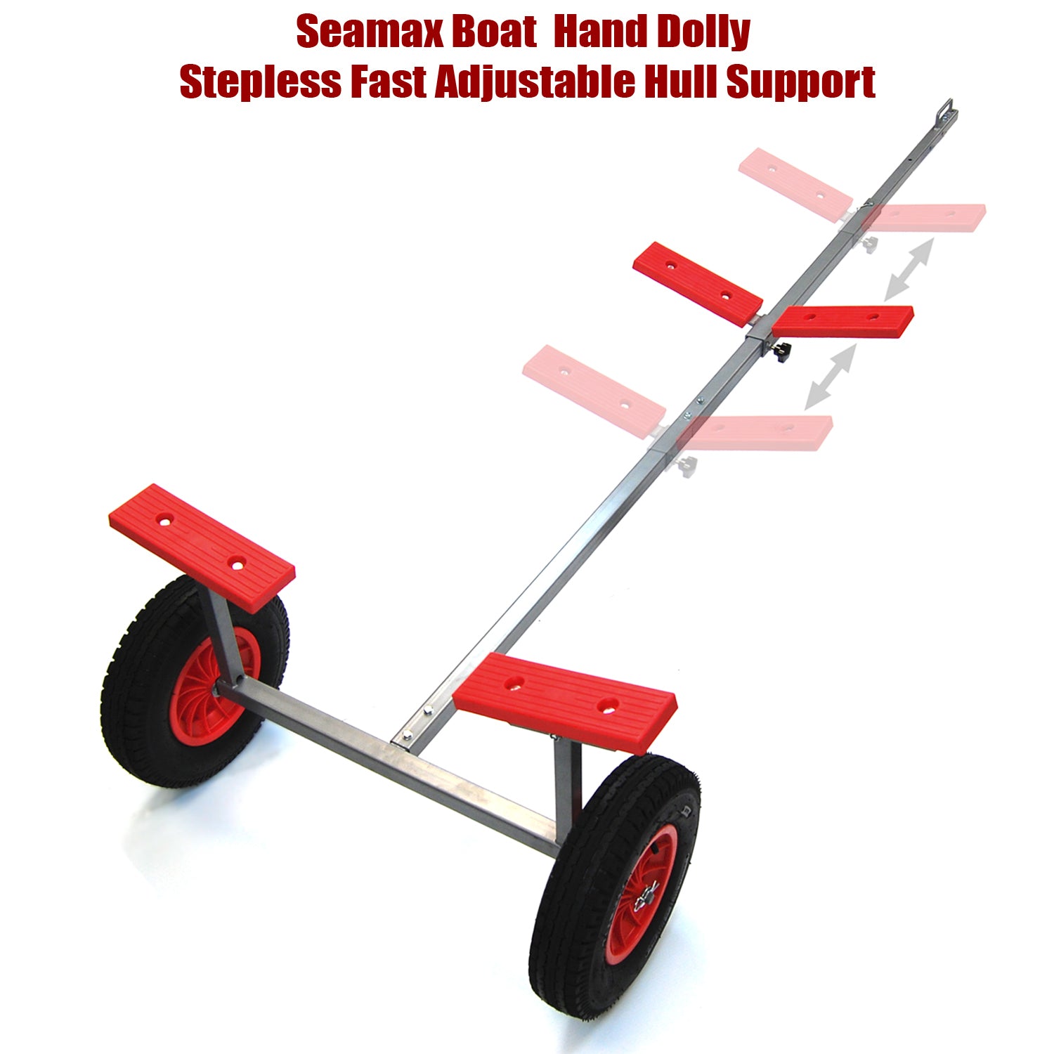 Portable Boat Carry and Launching Hand Dolly Set, 16” Pneumatic Wheels - Seamax Marine