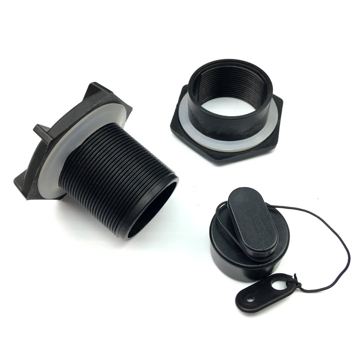 Drain Valve - Hexagon Style for 1&quot; or 1-1/2&quot; Thick Transom with Sikaflex 291i Marine Sealant - Seamax Marine