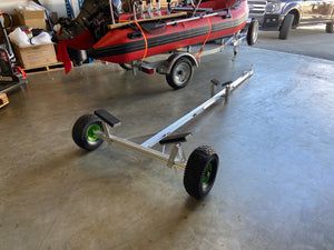 Aluminum Boat Hand Dolly Set with 16” Wheels, Quick Leased Frame with Towing Handle and Coupler, Off Road Use with Limited Speed