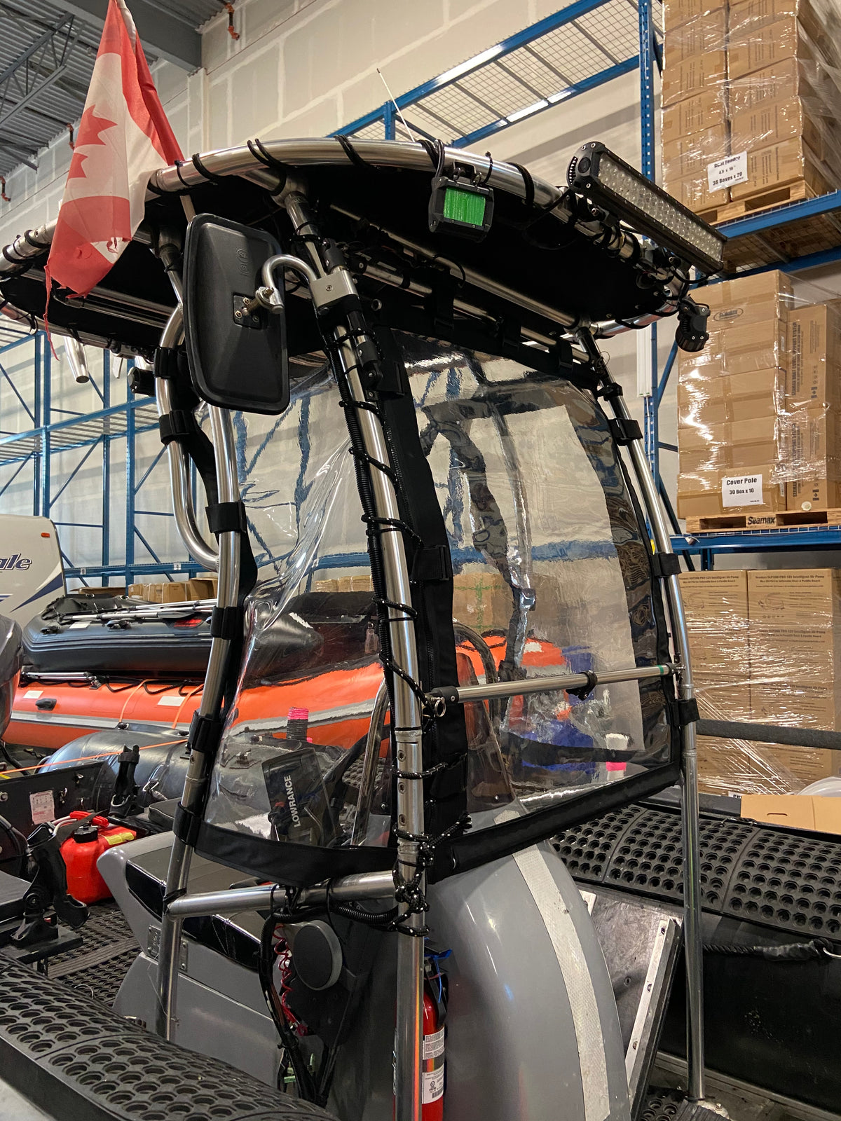 Company Demo Used Seamax Ocean600T Orca Hypalon Commercial Grade Inflatable Boat, with Heavy Duty Alumium Floor with Heavy Duty Aluminum Floor, with Yamaha 70HP &amp; Trailer, for Local Pickup