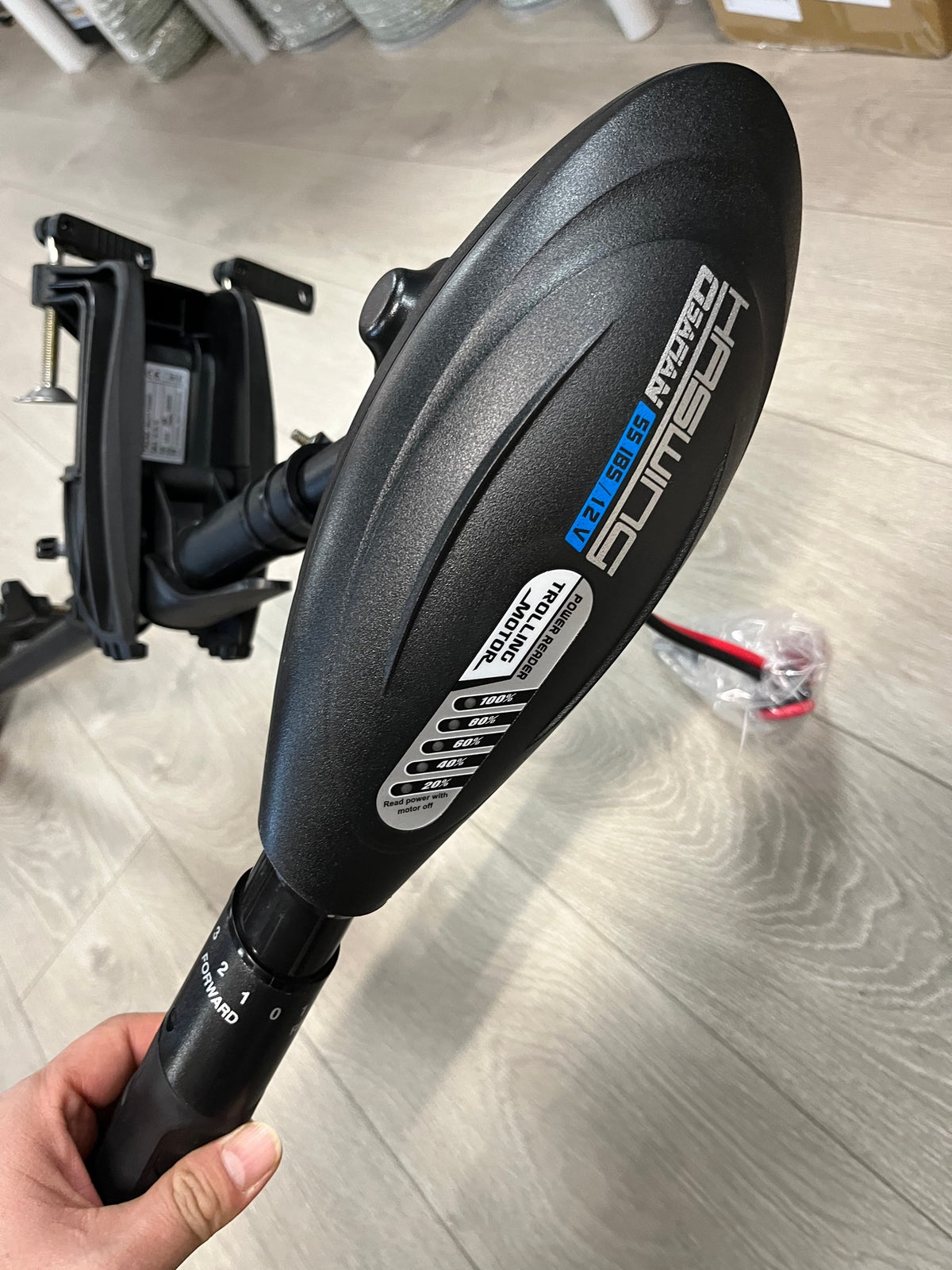 Seamax Haswing 12V 55Lbs Thrust Electric DC Trolling Motor with 35&quot; Shaft with Black Color Prop