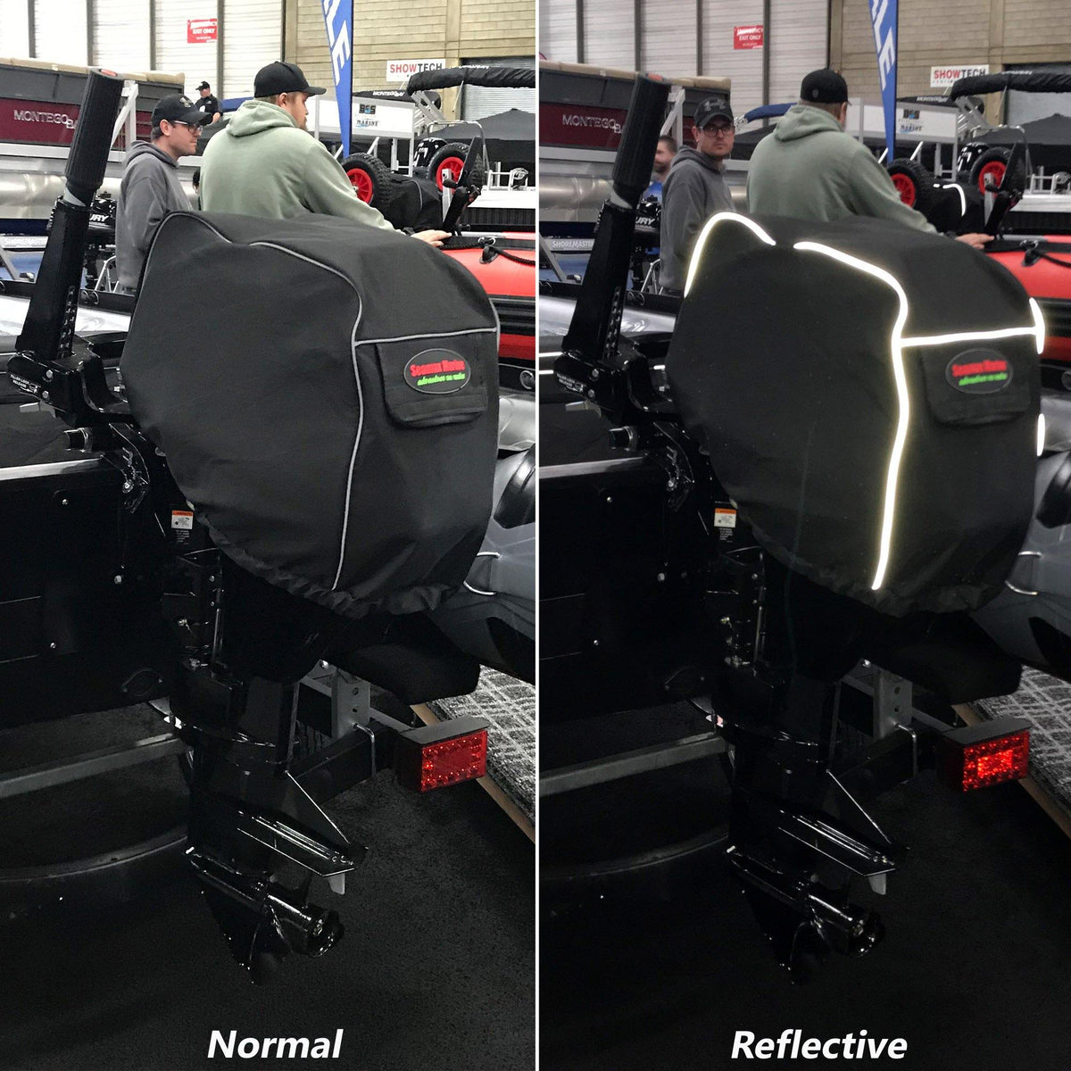 Seamax Sunlitec Outboard Motor Cowling Cover with Reflective Line - Seamax Marine