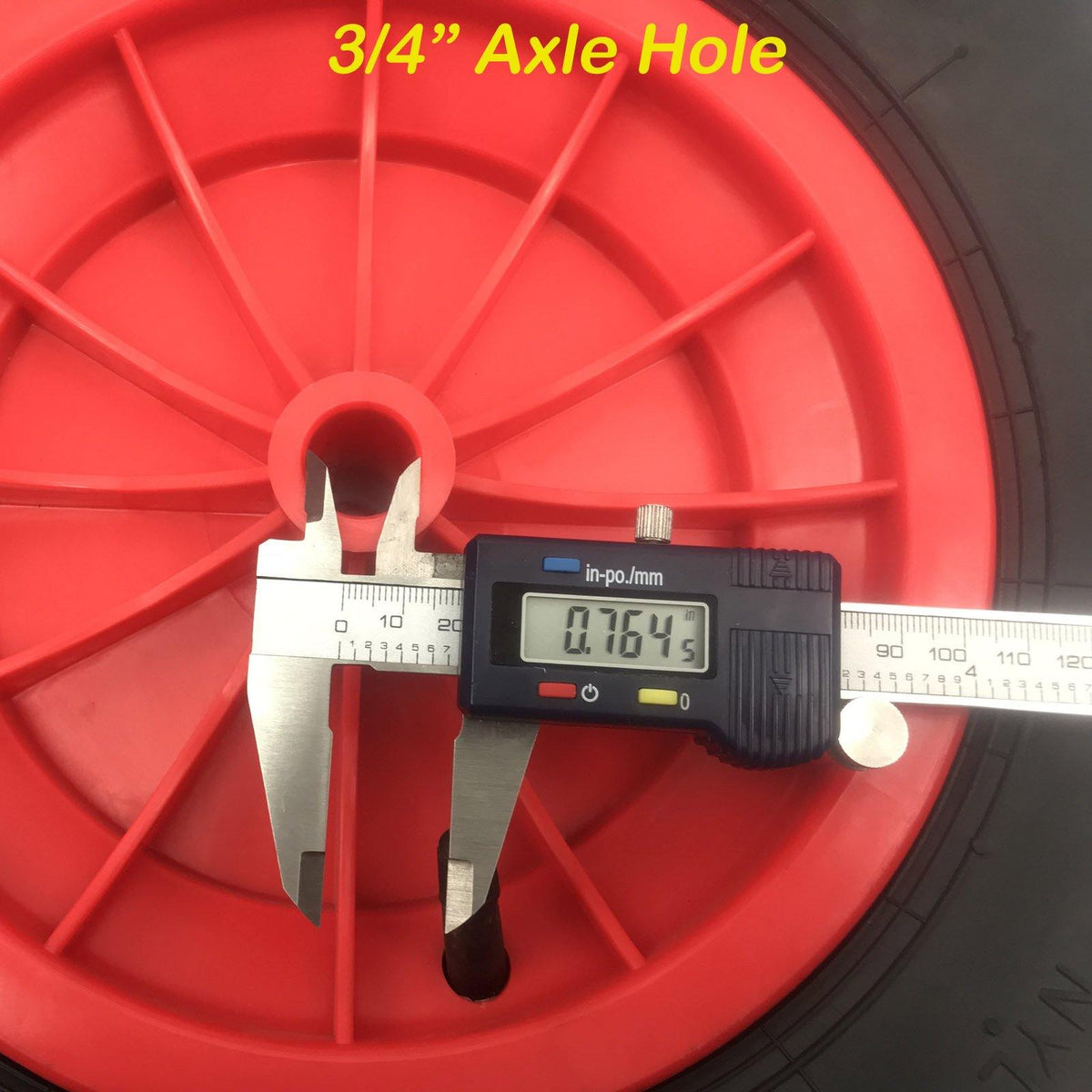 16&quot; Pneumatic Wheel with 3/4&quot; Axle Hole for Seamax Boat Hand Dolly - Seamax Marine