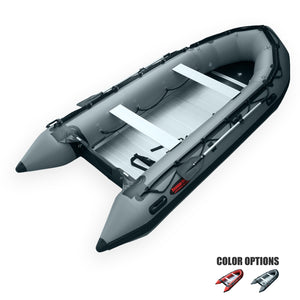 Seamax Ocean430 14 Feet Heavy Duty PVC Inflatable Boat, Max 9 Passengers & Rated 35HP
