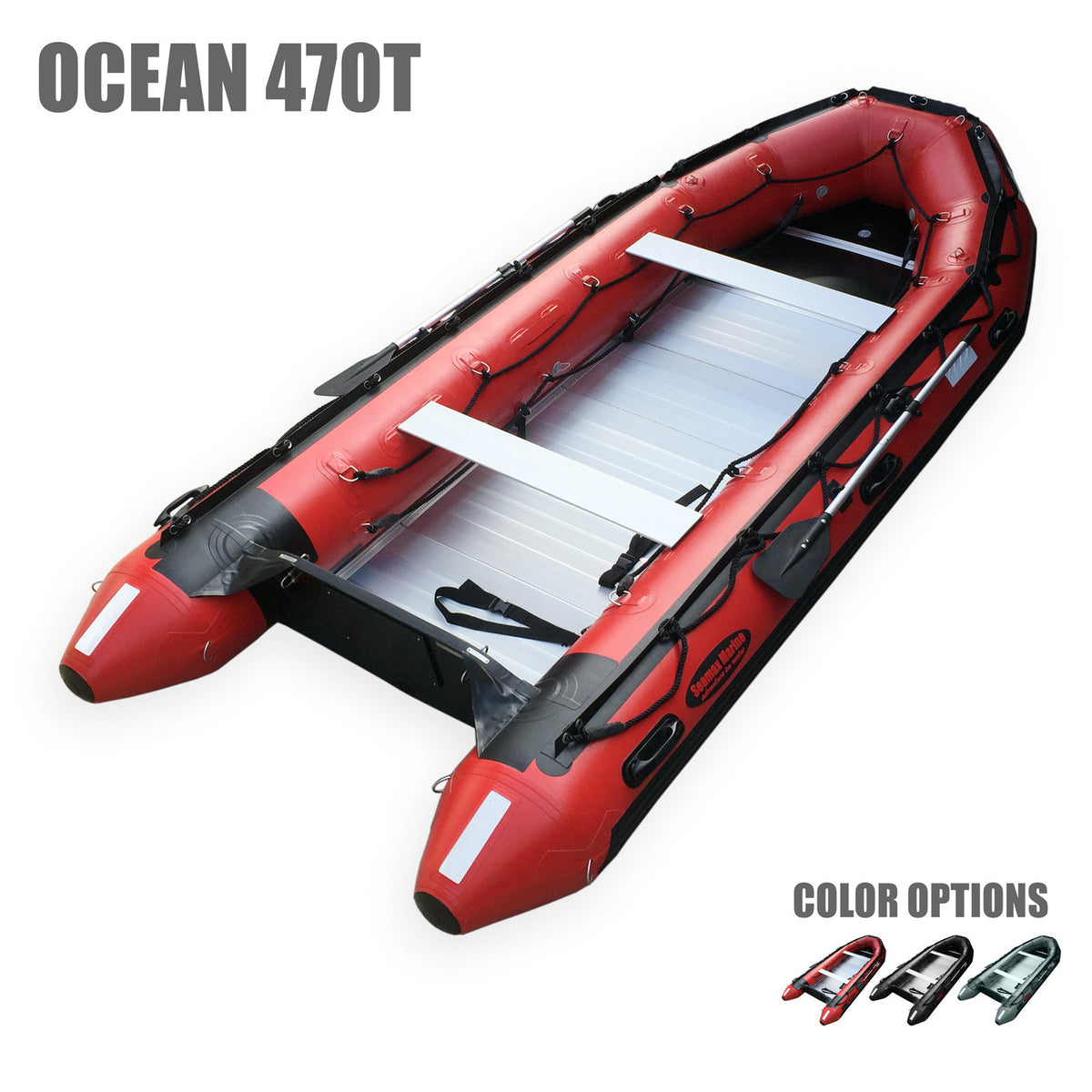 Seamax Ocean470T 15.5 Feet Commercial Grade Inflatable Boat, Max 12 Passengers and 40HP Rated - Seamax Marine