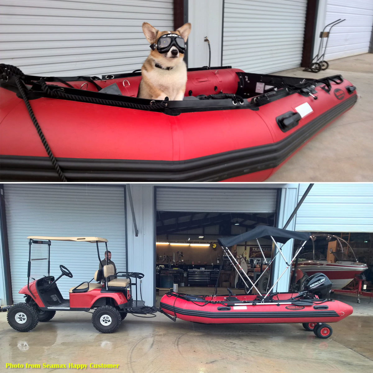 Seamax Ocean380T 12.5 Feet Commercial Grade Inflatable Boat, Max 7 Passengers and 25HP Rated - Seamax Marine