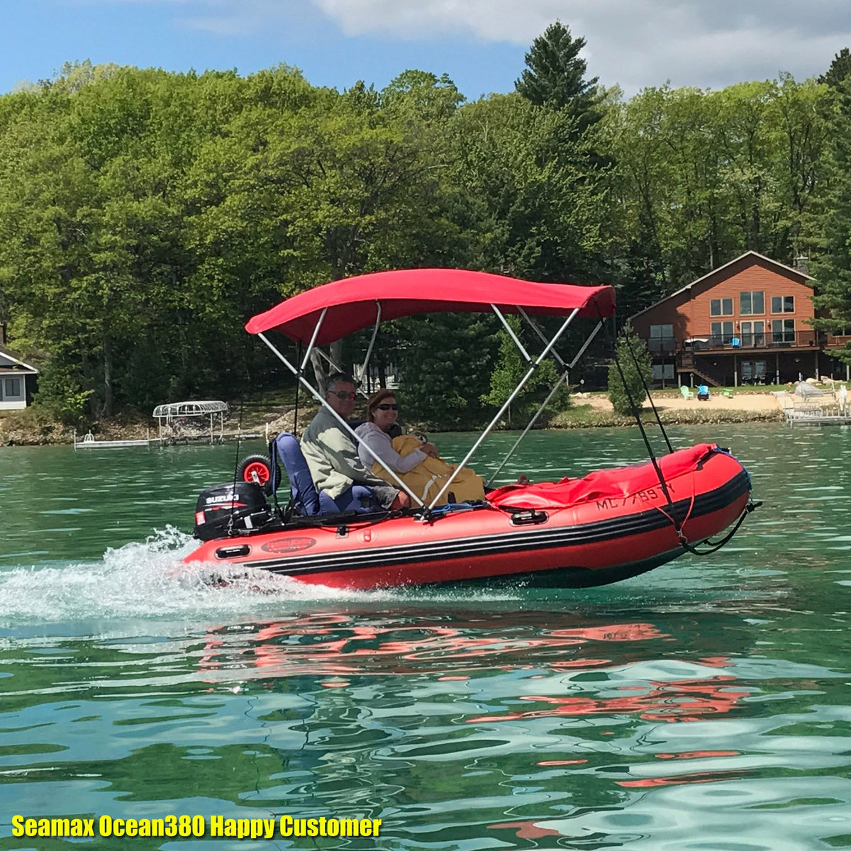 Seamax Ocean380 12.5 Feet Heavy Duty Inflatable Boat, Max 5 Passengers &amp; Rated 25HP - Seamax Marine