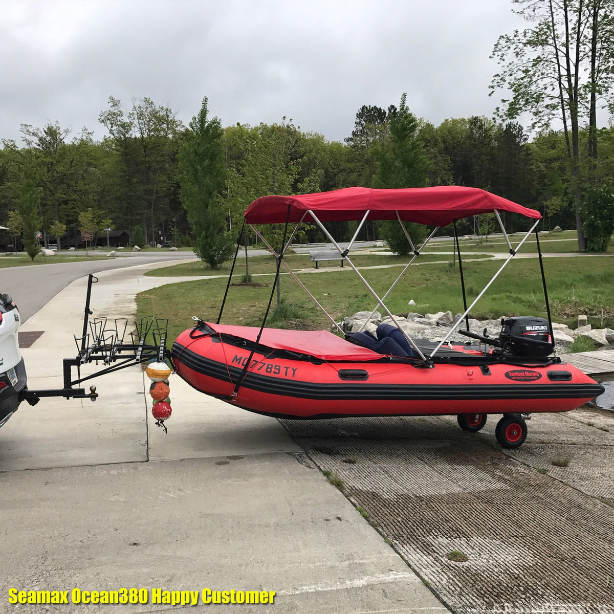 Seamax Ocean380 12.5 Feet Heavy Duty Inflatable Boat, Max 5 Passengers &amp; Rated 25HP - Seamax Marine