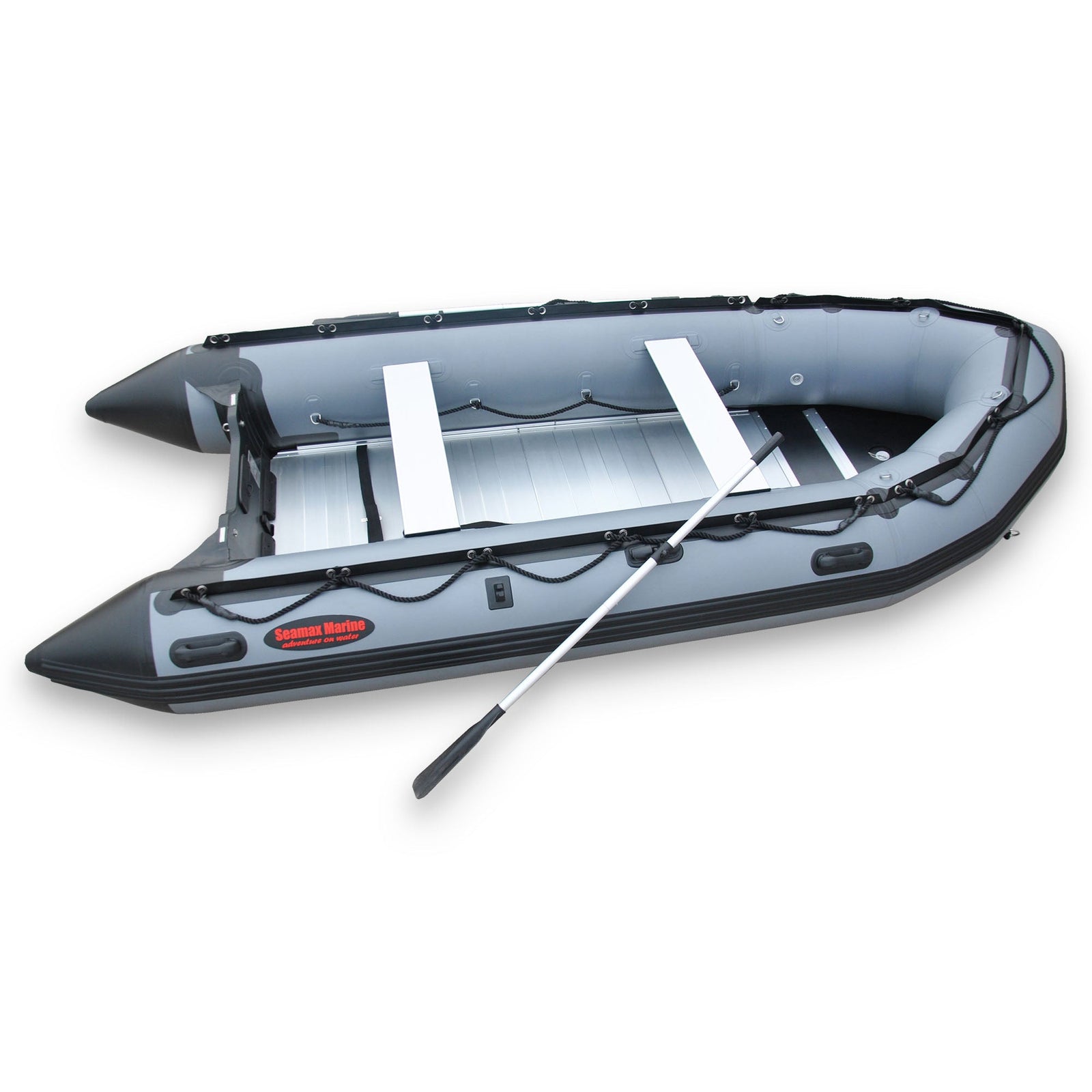 Seamax Ocean430 14 Feet Heavy Duty PVC Inflatable Boat, Max 9 Passengers & Rated 35HP