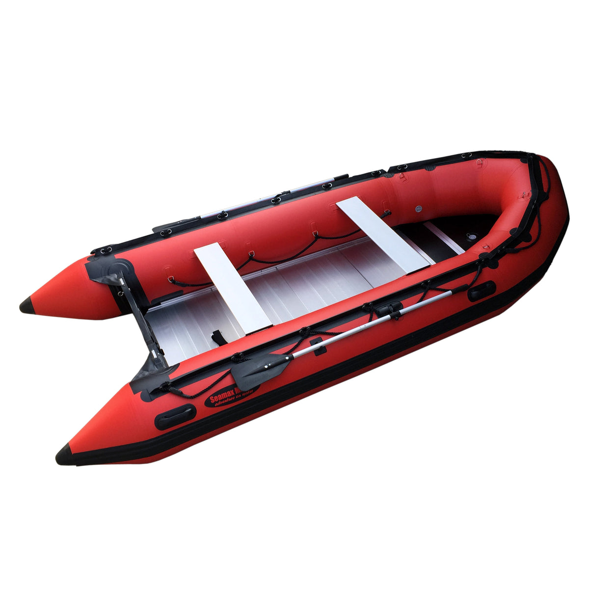 Seamax Ocean430 14 Feet Heavy Duty PVC Inflatable Boat, Max 9 Passengers &amp; Rated 35HP