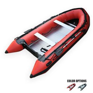 Seamax Ocean430 14 Feet Heavy Duty PVC Inflatable Boat, Max 9 Passengers & Rated 35HP