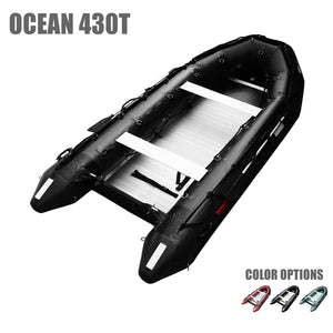 Seamax Ocean430T 14 Feet Commercial Grade Inflatable Boat, Max 10 Passengers and 35HP Rated - Seamax Marine