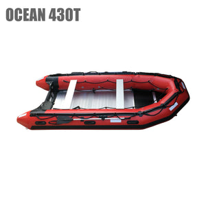 Seamax Ocean430T 14 Feet Commercial Grade Inflatable Boat, Max 10 Passengers and 35HP Rated - Seamax Marine