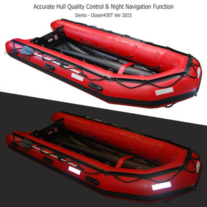 Seamax Ocean380T 12.5 Feet Commercial Grade Inflatable Boat, Max 7 Passengers and 25HP Rated - Seamax Marine