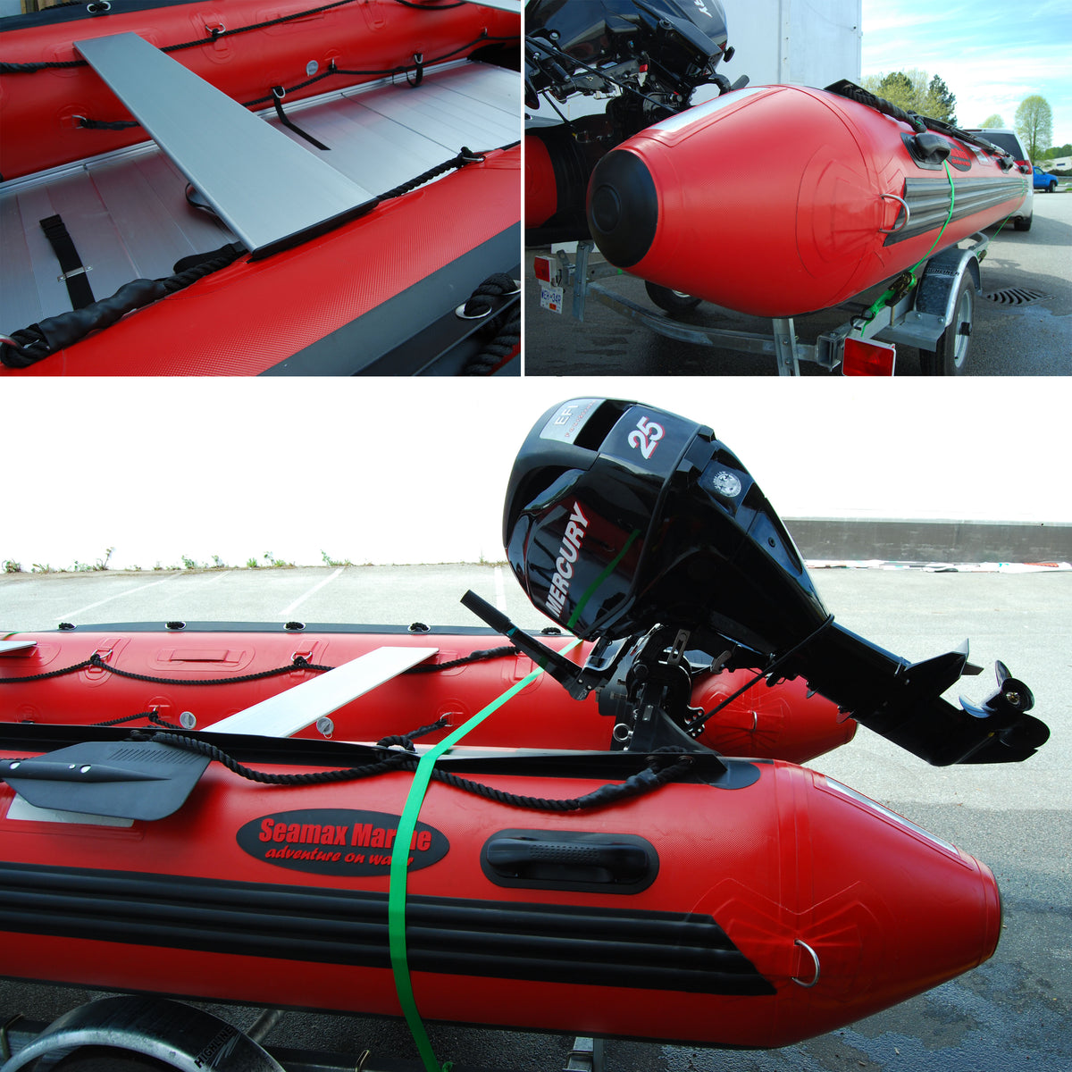 Seamax Ocean500T 16.5 Feet Commercial Grade Inflatable Boat, Max 15 Passengers and 50HP Rated - Seamax Marine