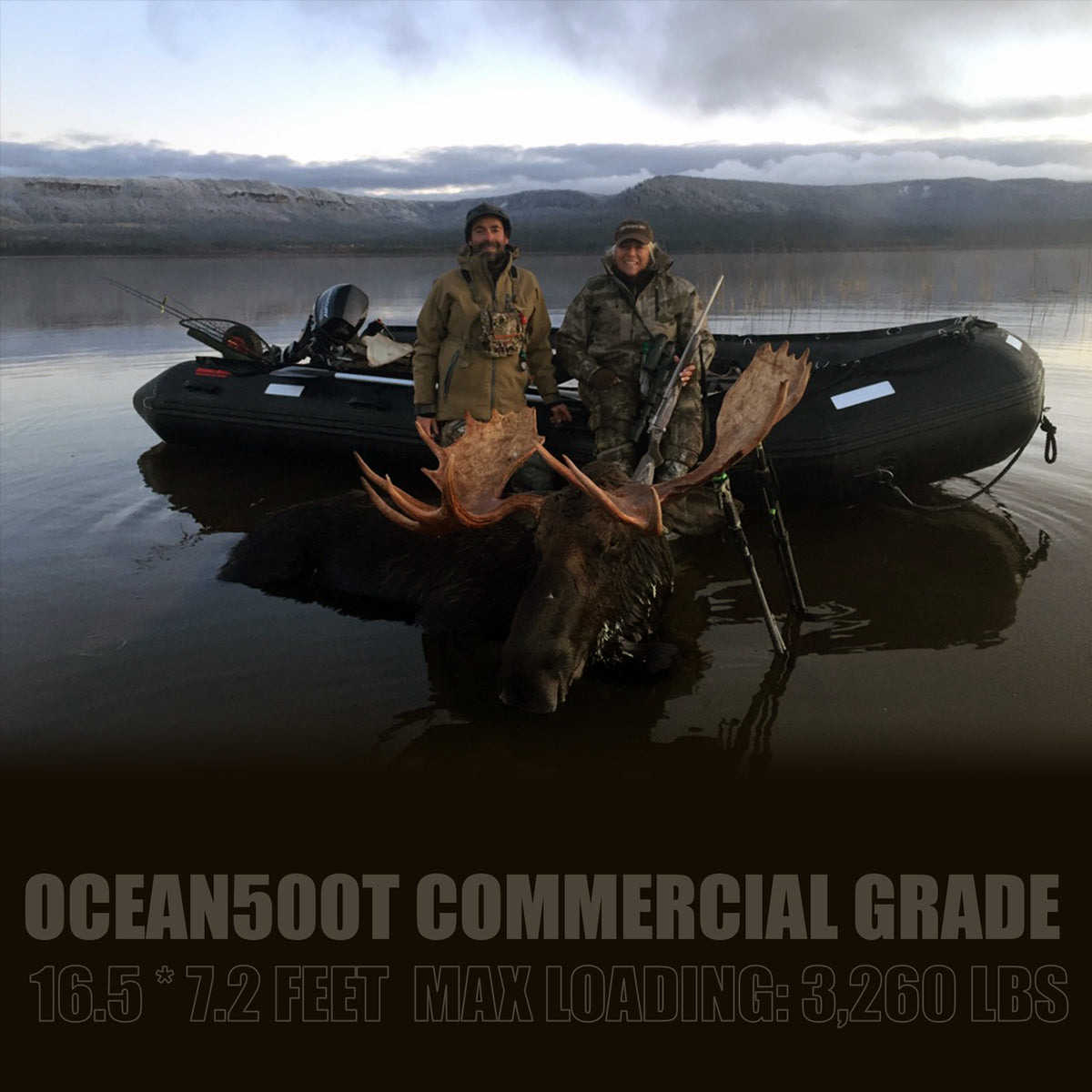 Seamax Ocean500T 16.5 Feet Commercial Grade Inflatable Boat, Max 15 Passengers and 50HP Rated - Seamax Marine