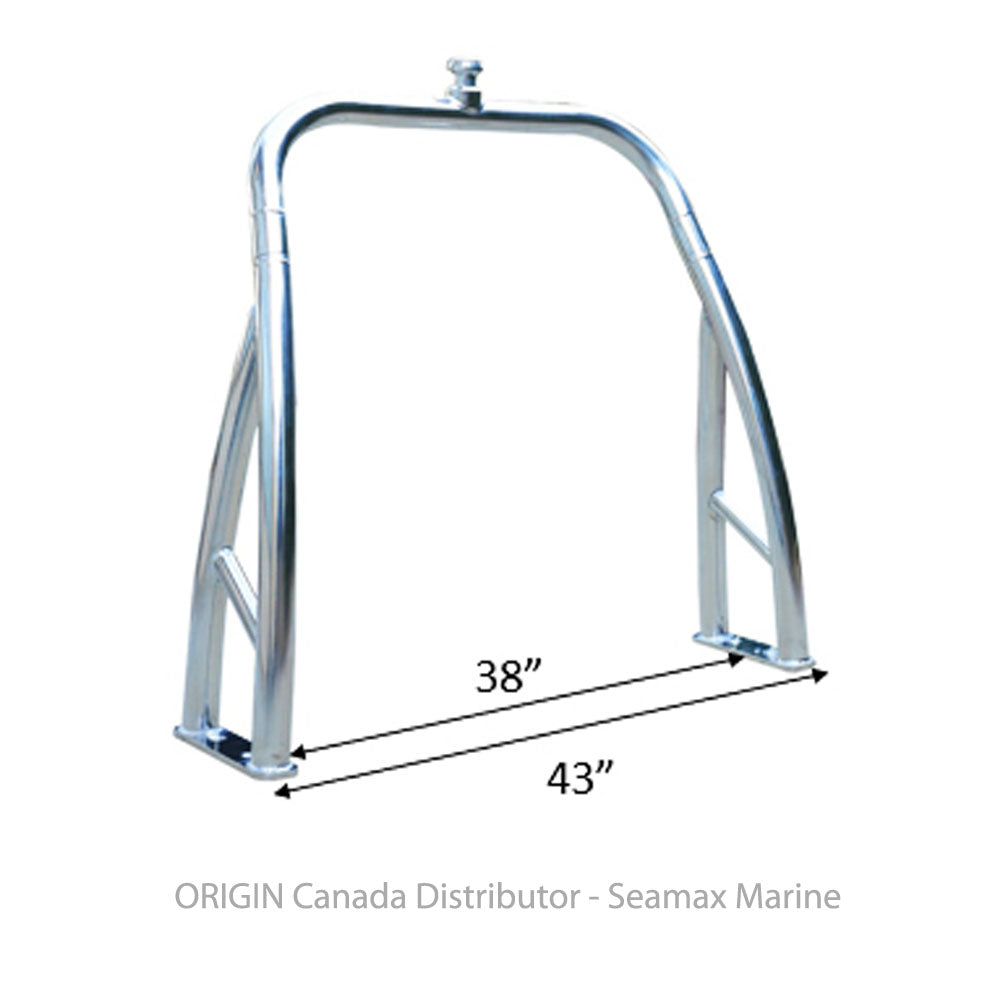 Origin Ski Tow Bar for Pontoon Boat - Polished