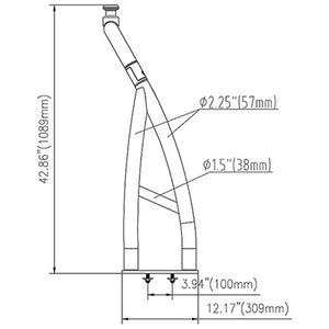 Origin Ski Tow Bar for Pontoon Boat - Polished