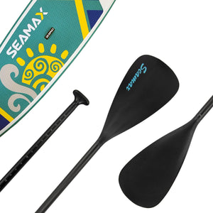 SUP Paddle with 3-Sections Adjustable Aluminum Shaft and Rigid Fiberglass Reinforced Nylon Blade - Seamax Marine