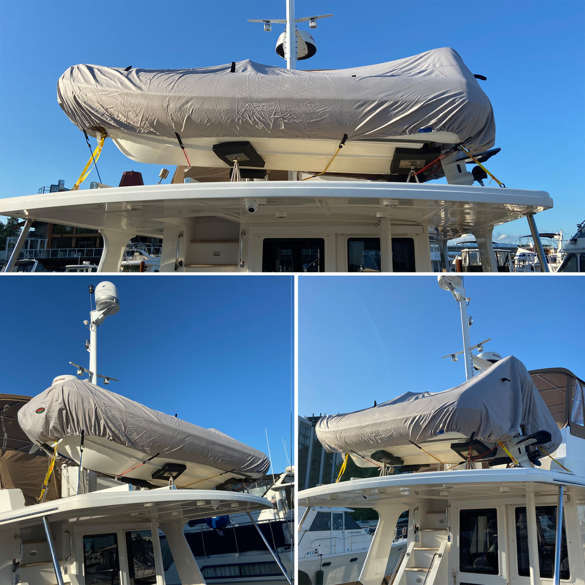 Inflatable Boat Cover, C Series for Beam 5.3-5.7ft, 5 Sizes fit Length 9.9-13.8ft